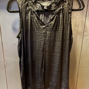 Simply Vera Vera Wang Charcoal Sleeveless Blouse